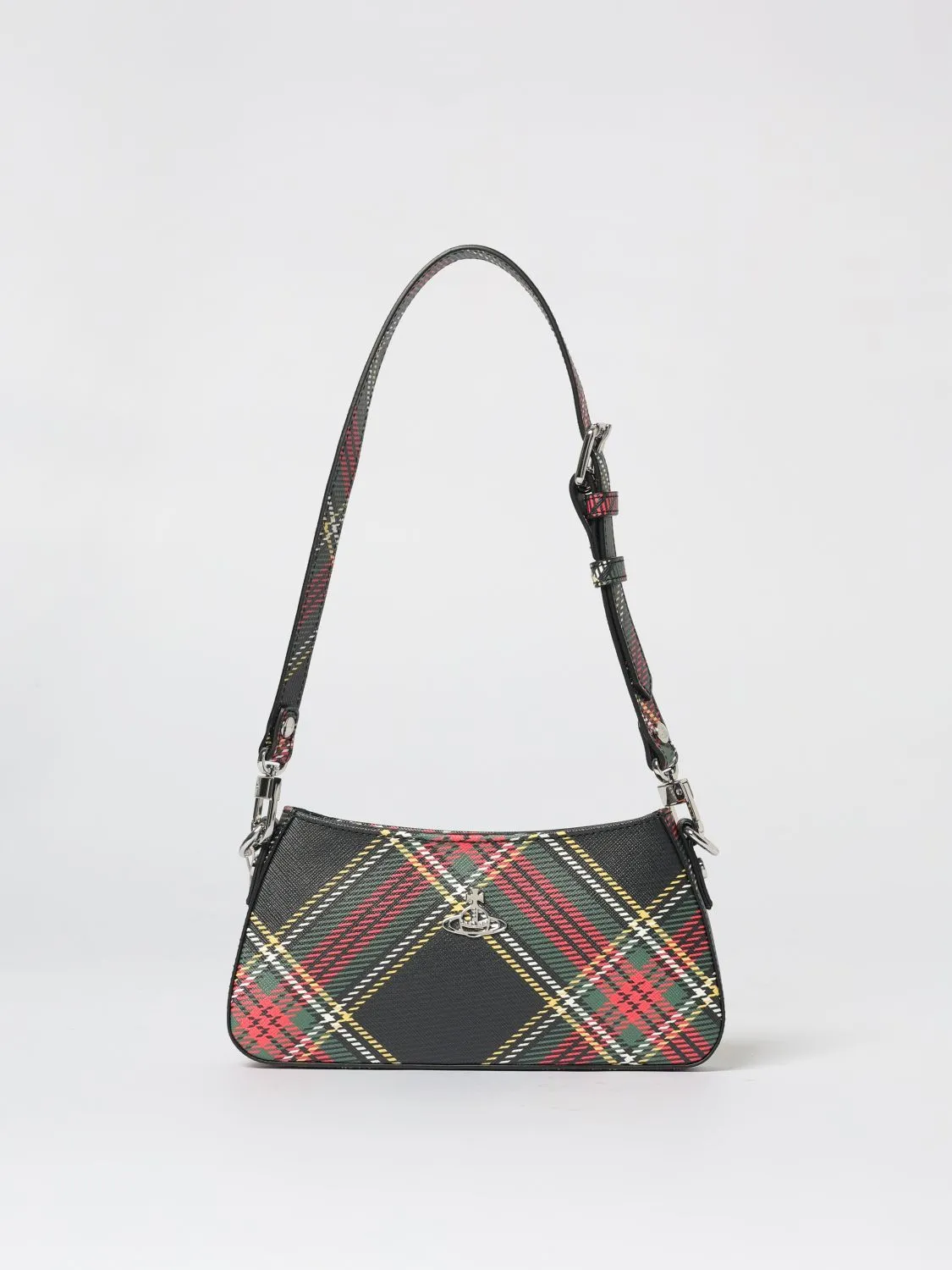 Borsa Tasha Vivienne Westwood in pelle saffiano stampa tartan